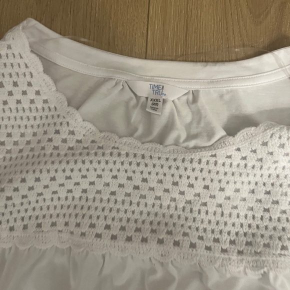 Time and Tru White Crochet Sleeveless Top | Women’s Plus 2X - Picture 15 of 15